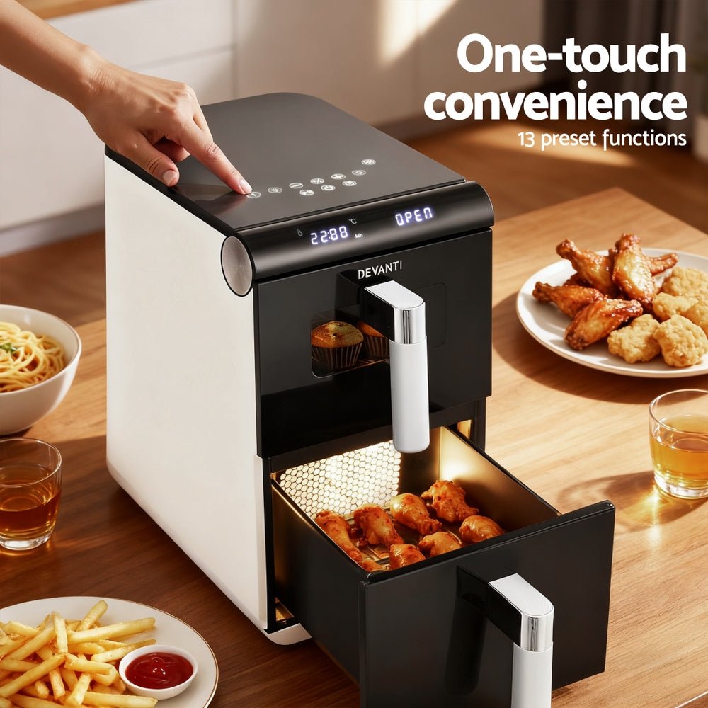 Air Fryer Oven 11L Dual Zone Fryers - Appliances > Kitchen Appliances > Air Fryers - Rivercity House & Home Co. (ABN 18 642 972 209) - Affordable Modern Furniture Australia