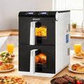 11L Dual Zone Air Fryer Oven with 2x5.5L Baskets - White & Black