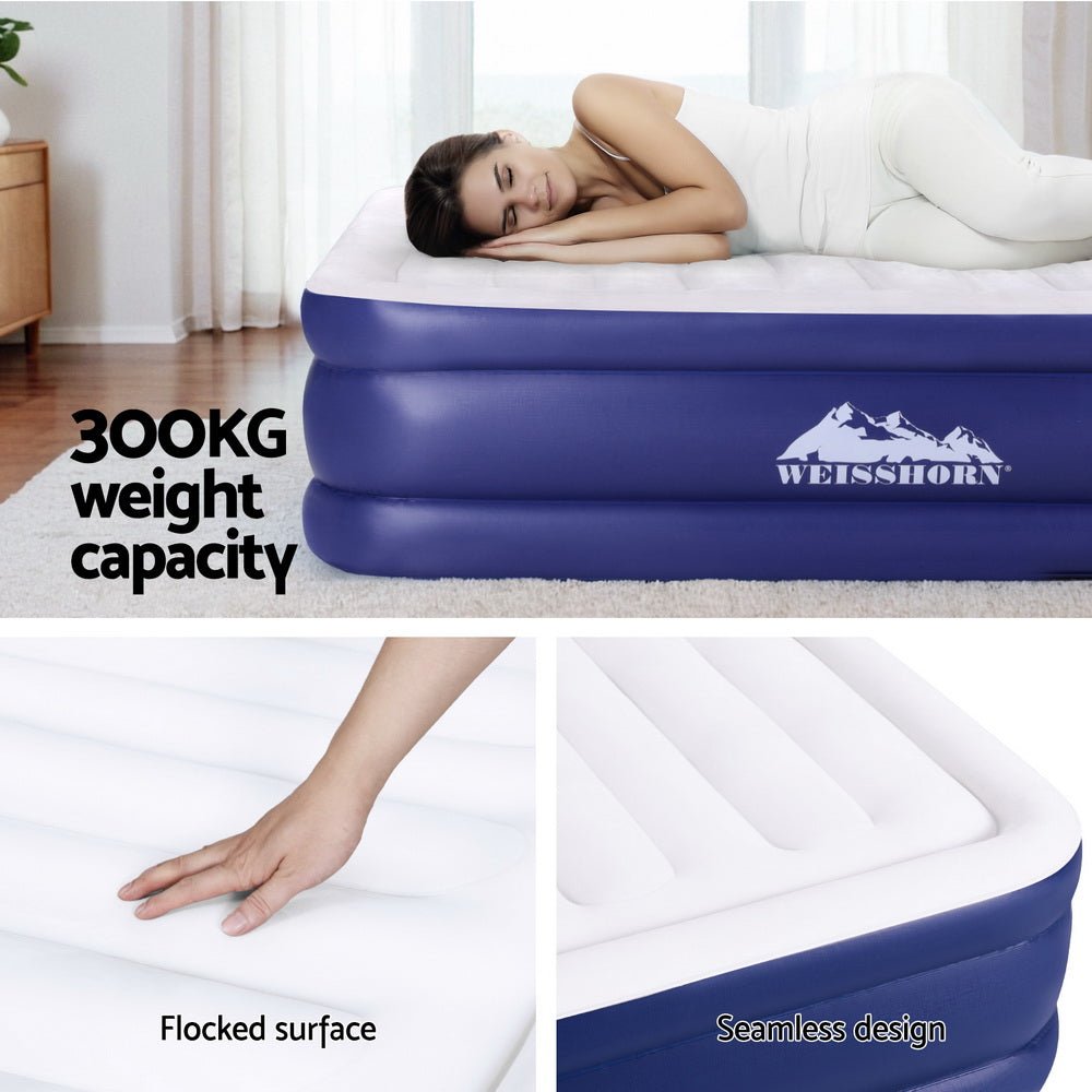 Air Mattress King Inflatable Bed Air bed 51cm - Home & Garden > Inflatable Mattress - Rivercity House & Home Co. (ABN 18 642 972 209) - Affordable Modern Furniture Australia