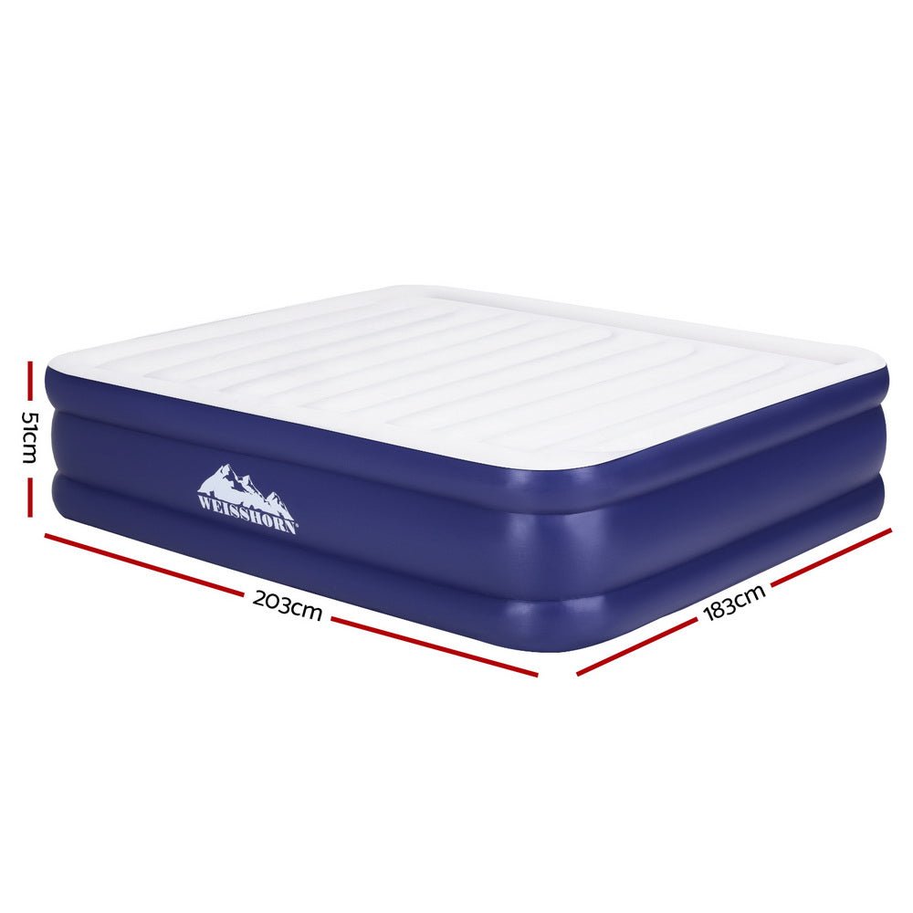 Air Mattress King Inflatable Bed Air bed 51cm - Home & Garden > Inflatable Mattress - Rivercity House & Home Co. (ABN 18 642 972 209) - Affordable Modern Furniture Australia