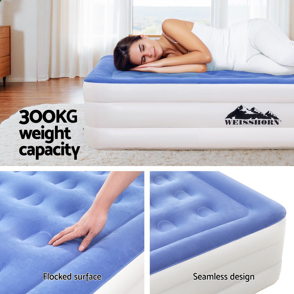 Air Mattress Queen Inflatable Bed 46cm Air bed Cube - Outdoor Recreation > Camping > Inflatable Mattresses - Rivercity House & Home Co. (ABN 18 642 972 209) - Affordable Modern Furniture Australia