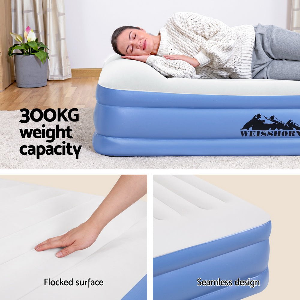 Air Mattress Queen Inflatable Bed 46cm Air bed - Home & Garden > Inflatable Mattress - Rivercity House & Home Co. (ABN 18 642 972 209) - Affordable Modern Furniture Australia