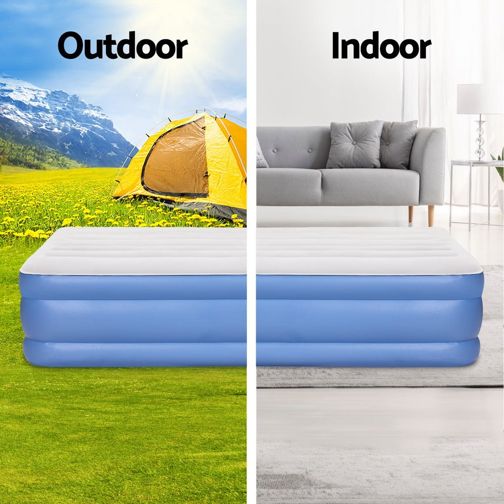 Air Mattress Queen Inflatable Bed 46cm Air bed - Home & Garden > Inflatable Mattress - Rivercity House & Home Co. (ABN 18 642 972 209) - Affordable Modern Furniture Australia