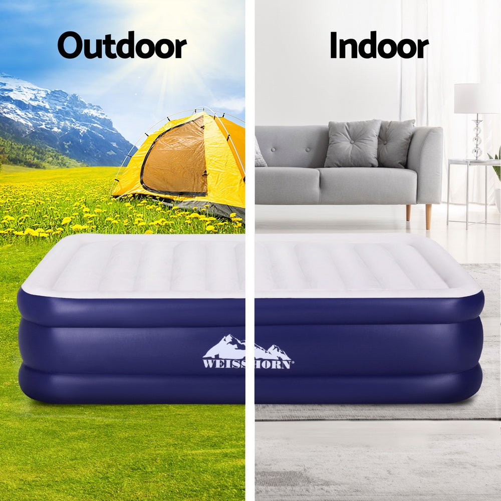 Air Mattress Queen Inflatable Bed Air bed 51cm - Home & Garden > Inflatable Mattress - Rivercity House & Home Co. (ABN 18 642 972 209) - Affordable Modern Furniture Australia