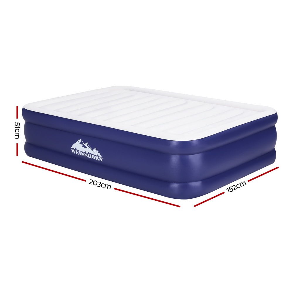 Air Mattress Queen Inflatable Bed Air bed 51cm - Home & Garden > Inflatable Mattress - Rivercity House & Home Co. (ABN 18 642 972 209) - Affordable Modern Furniture Australia
