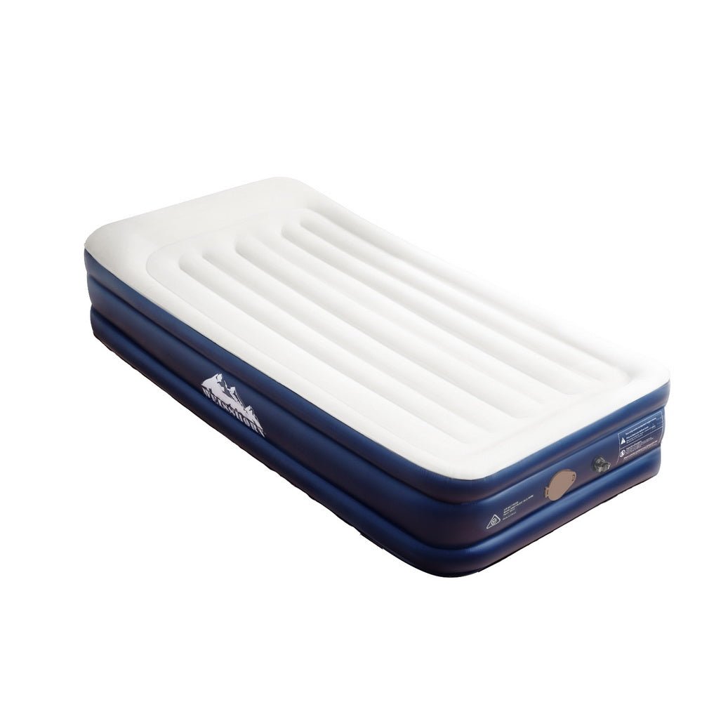 Air Mattress Single Inflatable Bed 46cm Air bed Grey - Home & Garden > Inflatable Mattress - Rivercity House & Home Co. (ABN 18 642 972 209) - Affordable Modern Furniture Australia