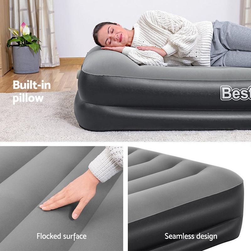 Air Mattress Single Inflatable Bed 46cm Airbed Black - Outdoor > Camping - Rivercity House & Home Co. (ABN 18 642 972 209) - Affordable Modern Furniture Australia