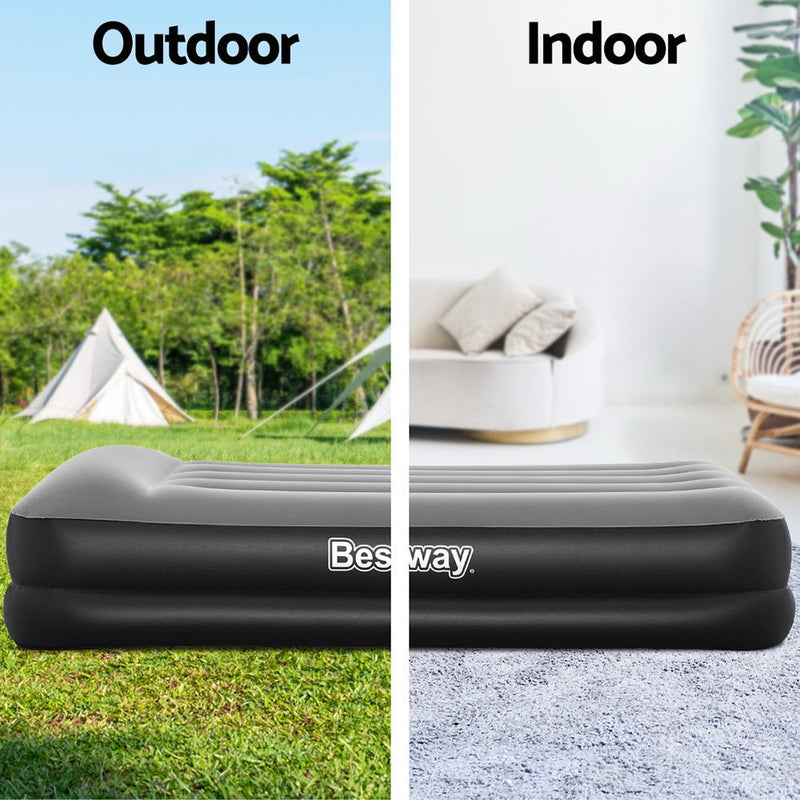 Air Mattress Single Inflatable Bed 46cm Airbed Black - Outdoor > Camping - Rivercity House & Home Co. (ABN 18 642 972 209) - Affordable Modern Furniture Australia