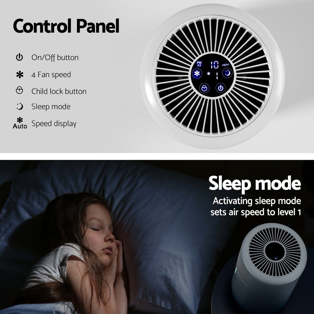 Air Purifier HEPA Filter Home Purifiers Dust Sensor PM2.5 Remover - Appliances > Aroma Diffusers & Humidifiers - Rivercity House & Home Co. (ABN 18 642 972 209) - Affordable Modern Furniture Australia