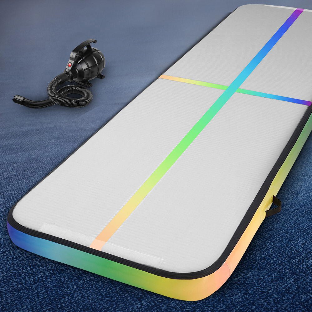 Air Track Gymnastics Tumbling Exercise Mat Inflatable with Pump - Multi-Colour - Sports & Fitness > Exercise, Gym & Fitness > Gymnastics - Rivercity House & Home Co. (ABN 18 642 972 209) - Affordable Modern Furniture Australia