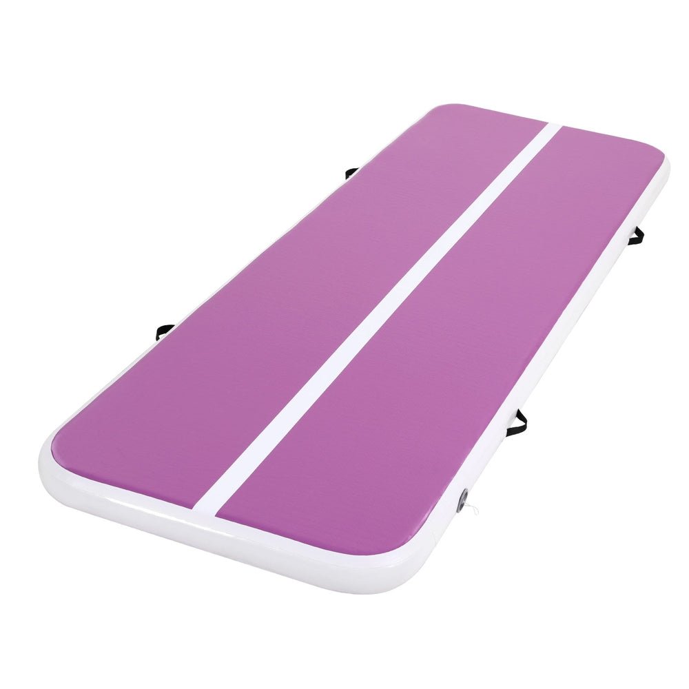 Air Track Gymnastics Tumbling Exercise Yoga Mat with Pump - Purple - Sports & Fitness > Exercise, Gym & Fitness > Gymnastics - Rivercity House & Home Co. (ABN 18 642 972 209) - Affordable Modern Furniture Australia