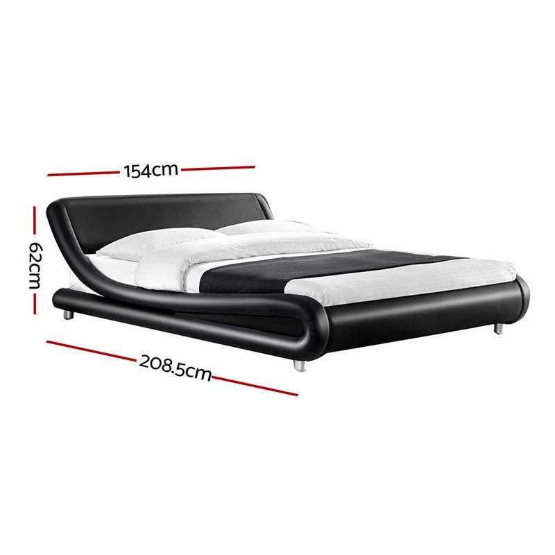 Aldinga Double Bed Frame Black - Furniture > Bedroom - Rivercity House & Home Co. (ABN 18 642 972 209) - Affordable Modern Furniture Australia