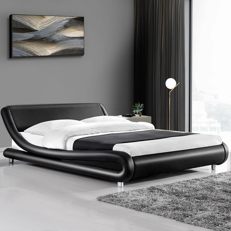 Aldinga King Bed Frame Black - Furniture > Bedroom - Rivercity House & Home Co. (ABN 18 642 972 209) - Affordable Modern Furniture Australia