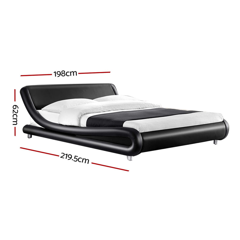 Aldinga King Bed Frame Black - Furniture > Bedroom - Rivercity House & Home Co. (ABN 18 642 972 209) - Affordable Modern Furniture Australia