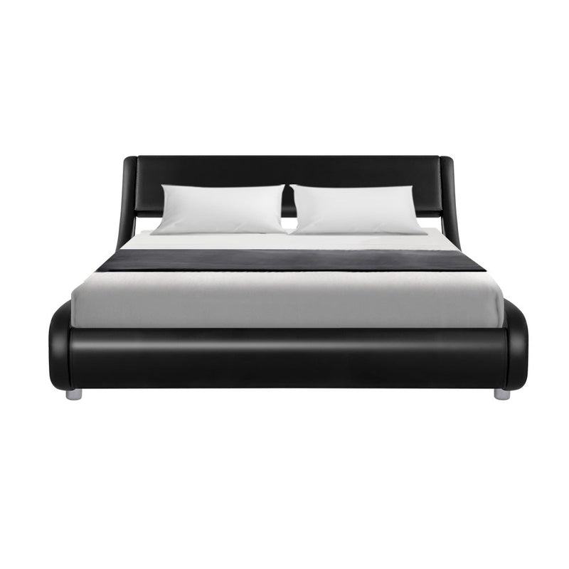 Aldinga Queen Bed Frame Black - Furniture > Bedroom - Rivercity House & Home Co. (ABN 18 642 972 209) - Affordable Modern Furniture Australia