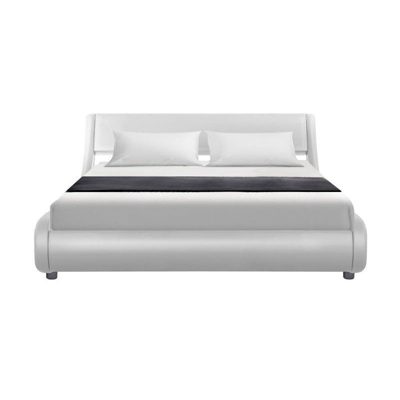 Aldinga Queen Bed Frame White - Furniture > Bedroom - Rivercity House & Home Co. (ABN 18 642 972 209) - Affordable Modern Furniture Australia