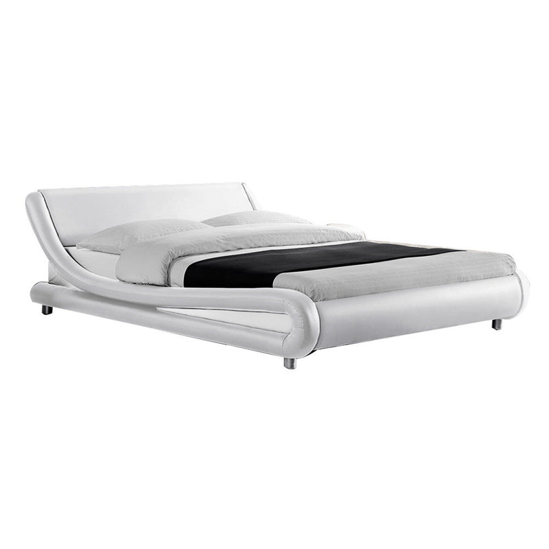 Aldinga Queen Bed Frame White - Furniture > Bedroom - Rivercity House & Home Co. (ABN 18 642 972 209) - Affordable Modern Furniture Australia