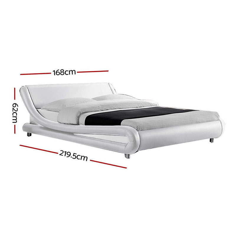 Aldinga Queen Bed Frame White - Furniture > Bedroom - Rivercity House & Home Co. (ABN 18 642 972 209) - Affordable Modern Furniture Australia