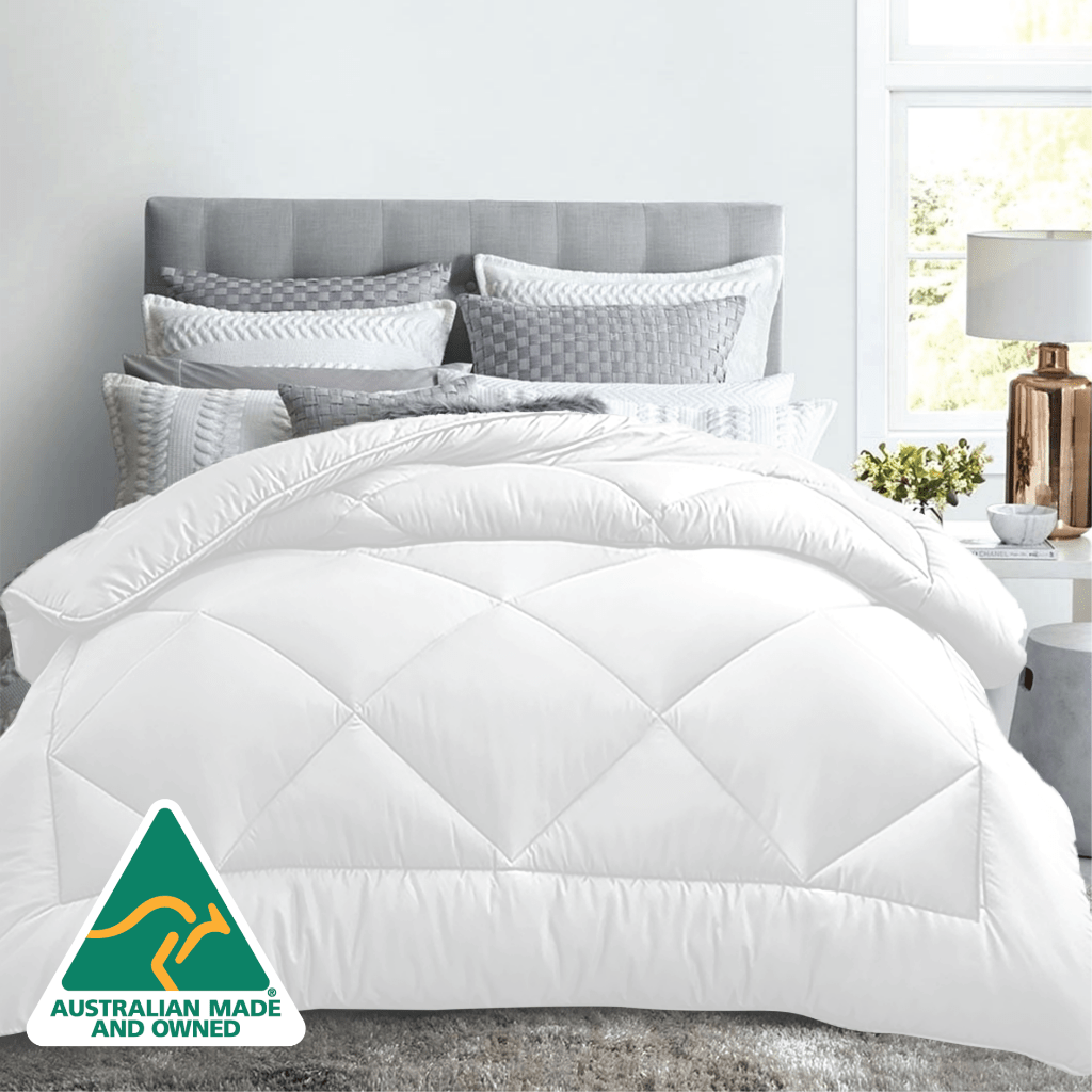 All Season Microfibre Quilt 400GSM Single - White - Home & Garden > Bedding > Quilts & Duvets - Rivercity House & Home Co. (ABN 18 642 972 209) - Affordable Modern Furniture Australia