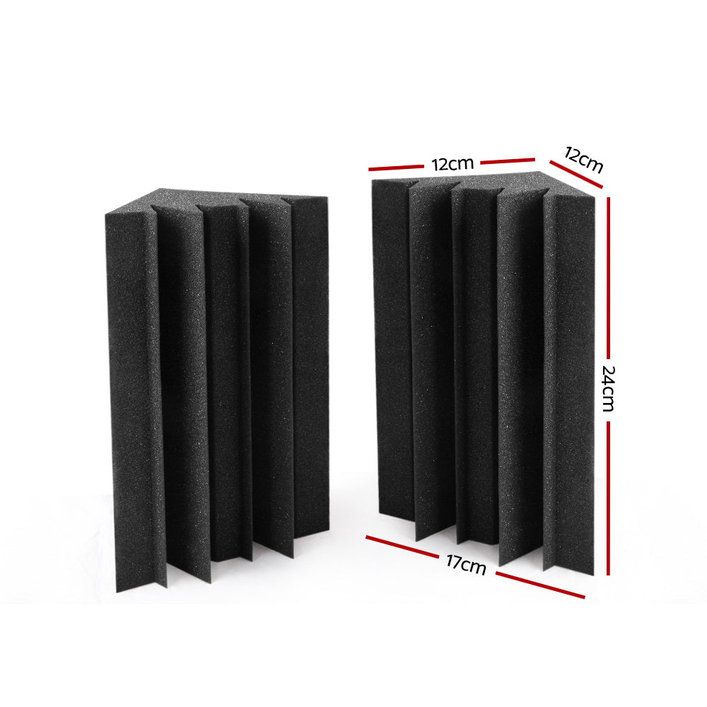 Alpha Acoustic Foam 60pcs Corner Bass Trap Sound Absorption - Audio & Video > Acoustic Foam - Rivercity House & Home Co. (ABN 18 642 972 209) - Affordable Modern Furniture Australia