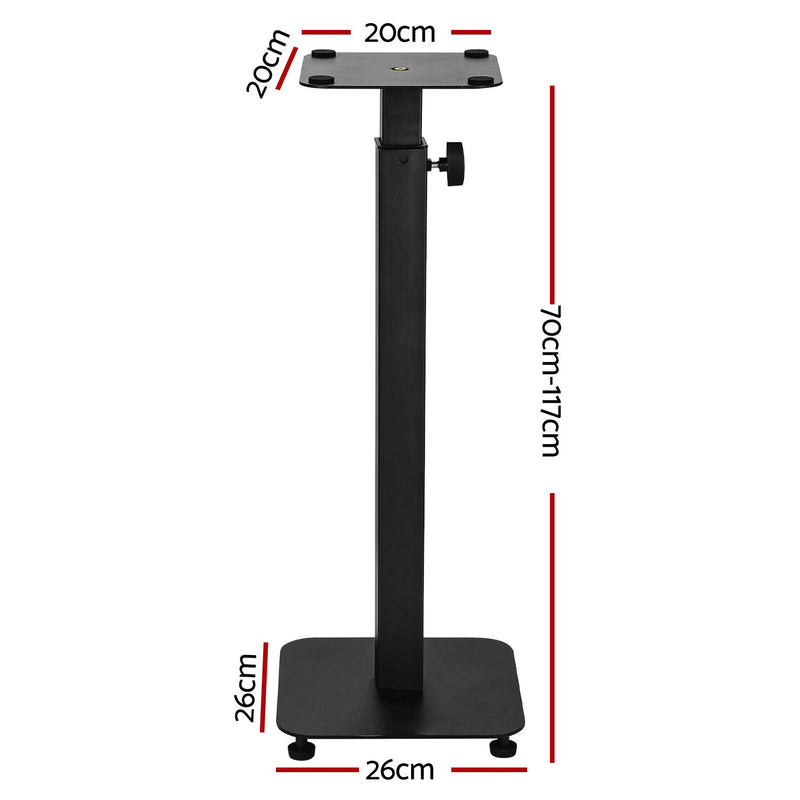 Alpha Speaker Stand 70-117cm Adjustable Height 2pcs - Audio & Video > Musical Instrument & Accessories - Rivercity House & Home Co. (ABN 18 642 972 209) - Affordable Modern Furniture Australia