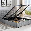 Altera Gas Lift Storage Queen Bed Frame – Grey