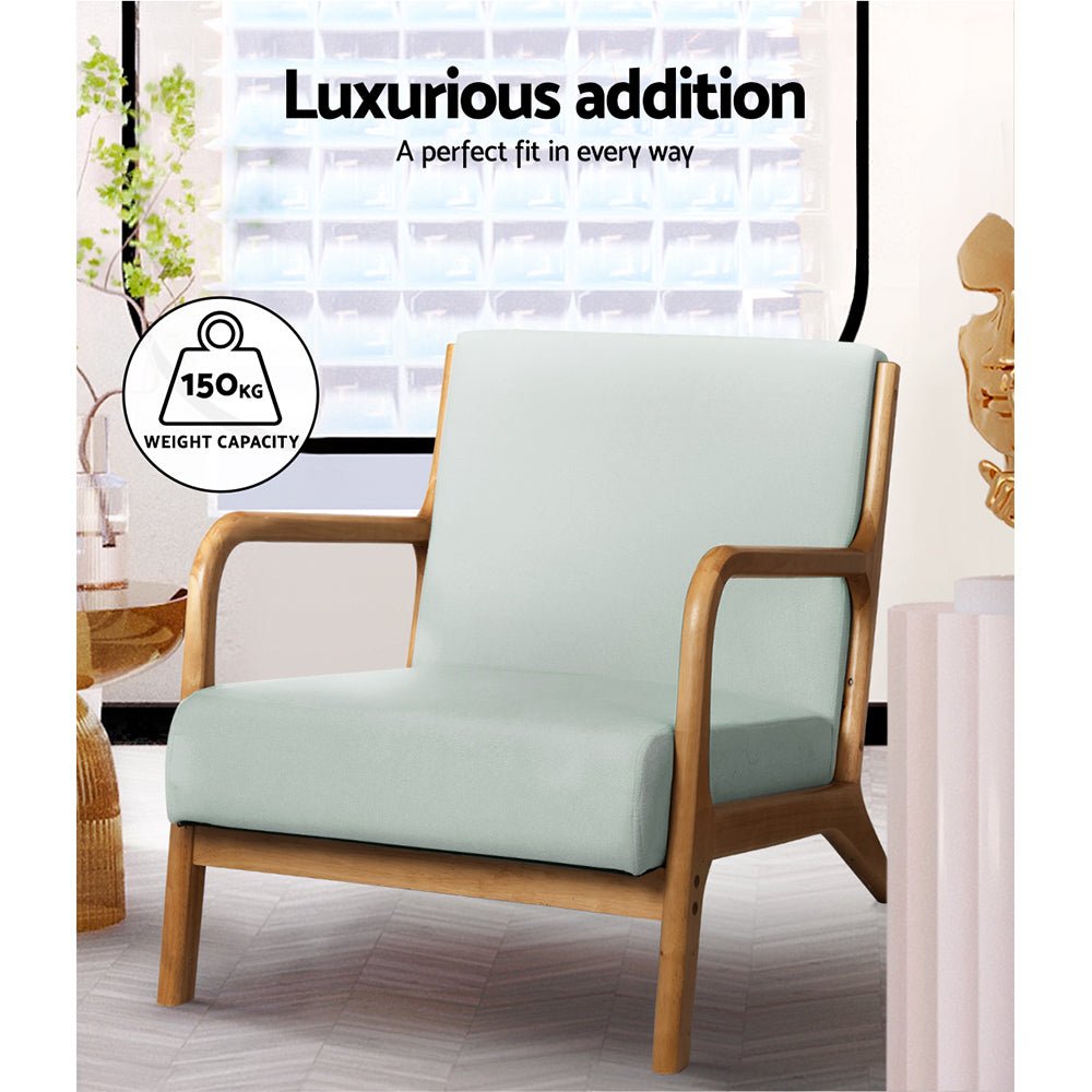 Amy Lounge Accent Armchair - Grey - Furniture > Living Room - Rivercity House & Home Co. (ABN 18 642 972 209) - Affordable Modern Furniture Australia