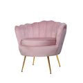 Armchair Lounge Chair Accent Armchairs Retro Single Sofa Velvet Pink