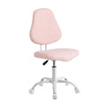 Armless Ergonomic Office Chair with Height Adjustment and Soft Fleece Upholstery - Pink