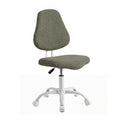 Armless Ergonomic Office Chair with Soft Fleece Upholstery and Height Adjustment - Green