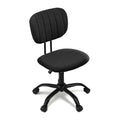 Ergonomic Armless Office Desk Chair with 360° Swivel and Height Adjustment for Small Spaces - Black