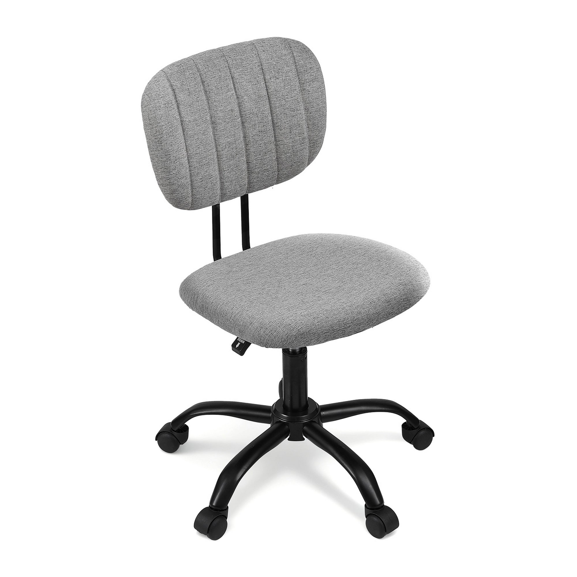 Armless Office Chair with Wheels, Ergonomic 360° Swivel Home Office Desk Chair, Height Adjustable Computer Task Chair with Fabric Back and Seat for Small Space, Grey - Furniture > Office > Office & Desk Chairs - Rivercity House & Home Co. (ABN 18 642 972 209) - Affordable Modern Furniture Australia