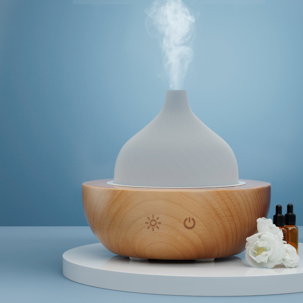 Aroma Aromatherapy Diffuser LED Oil Ultrasonic Air Humidifier Glass Wood - Appliances > Aroma Diffusers & Humidifiers > Aroma Diffusers - Rivercity House & Home Co. (ABN 18 642 972 209) - Affordable Modern Furniture Australia