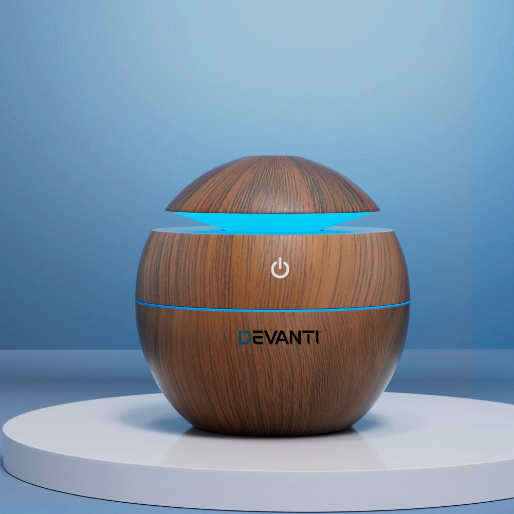 Aroma Diffuser Aromatherapy Dark Wood 130ml - Appliances > Aroma Diffusers & Humidifiers > Aroma Diffusers - Rivercity House & Home Co. (ABN 18 642 972 209) - Affordable Modern Furniture Australia