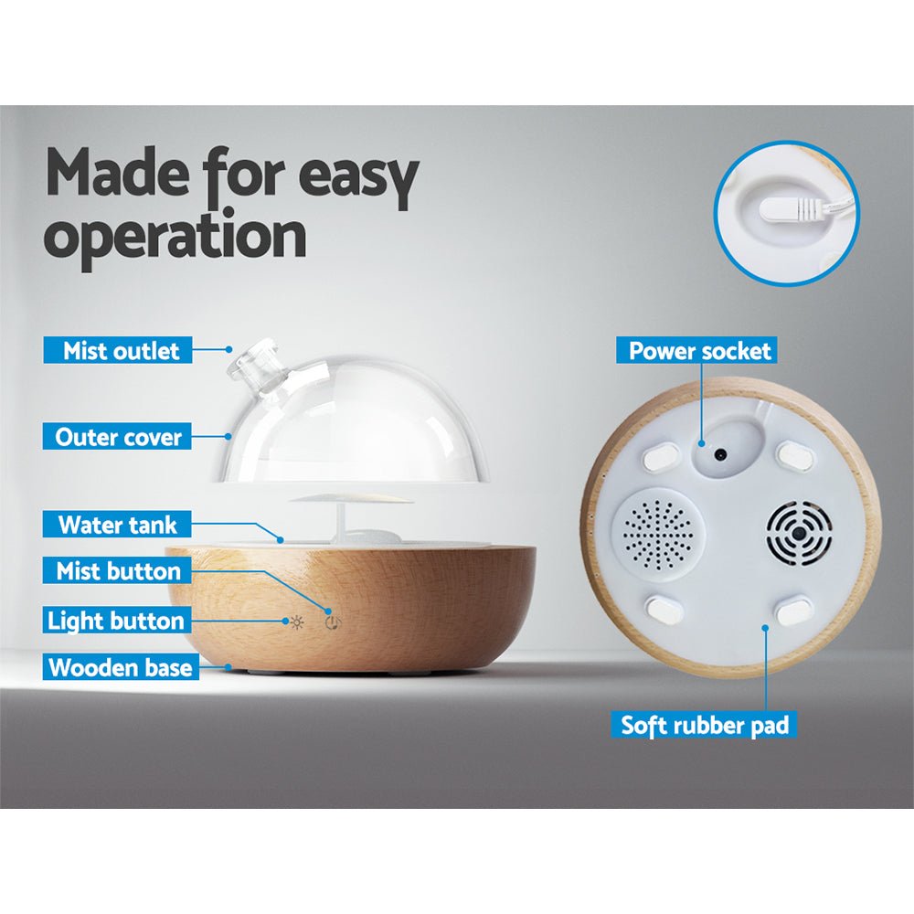 Aroma Diffuser Aromatherapy Glass 200ml - Appliances > Aroma Diffusers & Humidifiers > Aroma Diffusers - Rivercity House & Home Co. (ABN 18 642 972 209) - Affordable Modern Furniture Australia