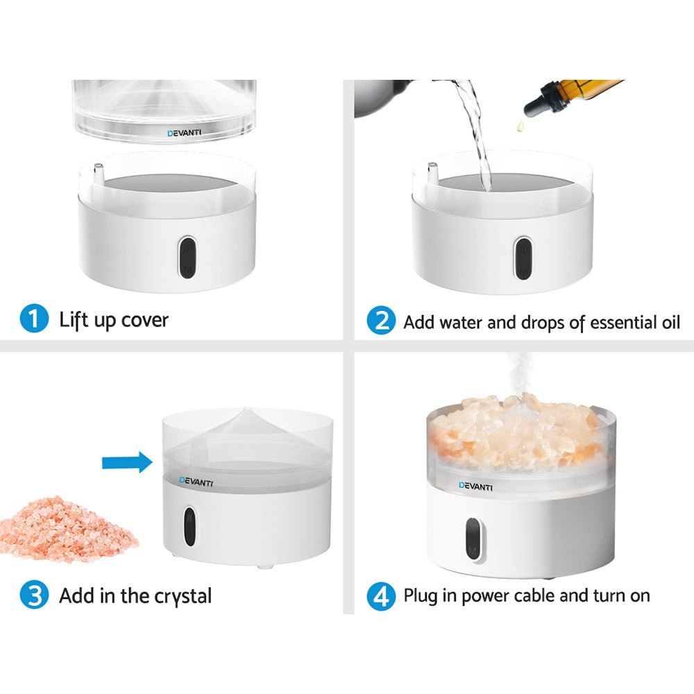 Aroma Diffuser Aromatherapy Humidifier 220ml - Appliances > Aroma Diffusers & Humidifiers > Aroma Diffusers - Rivercity House & Home Co. (ABN 18 642 972 209) - Affordable Modern Furniture Australia