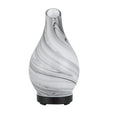 Ultrasonic Essential Oil Aroma Diffuser Humidifier with LED Glass Marble - Black