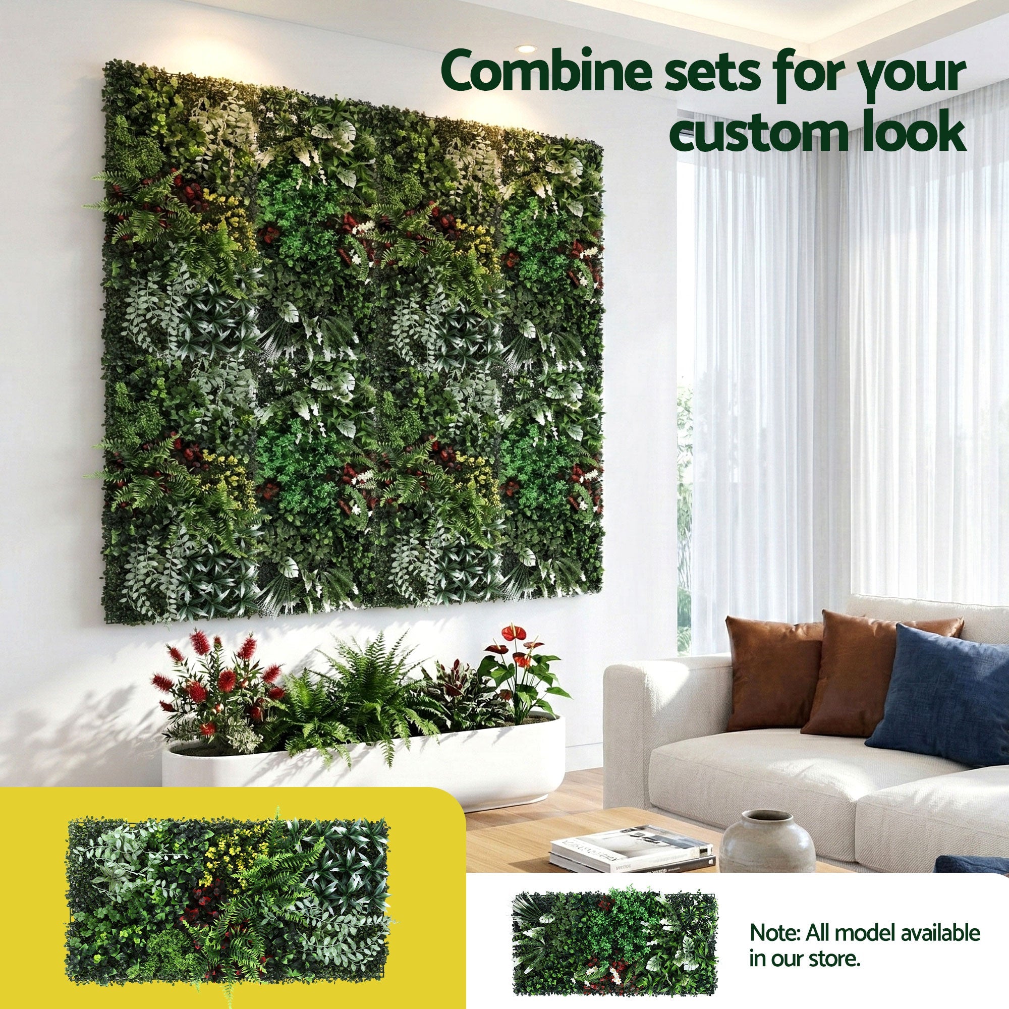 Artificial Boxwood Wall Panel 50x100cm Hedge Grass Backdrop - Green - Home & Garden > Artificial Plants > Artificial Wall Plants - Rivercity House & Home Co. (ABN 18 642 972 209) - Affordable Modern Furniture Australia