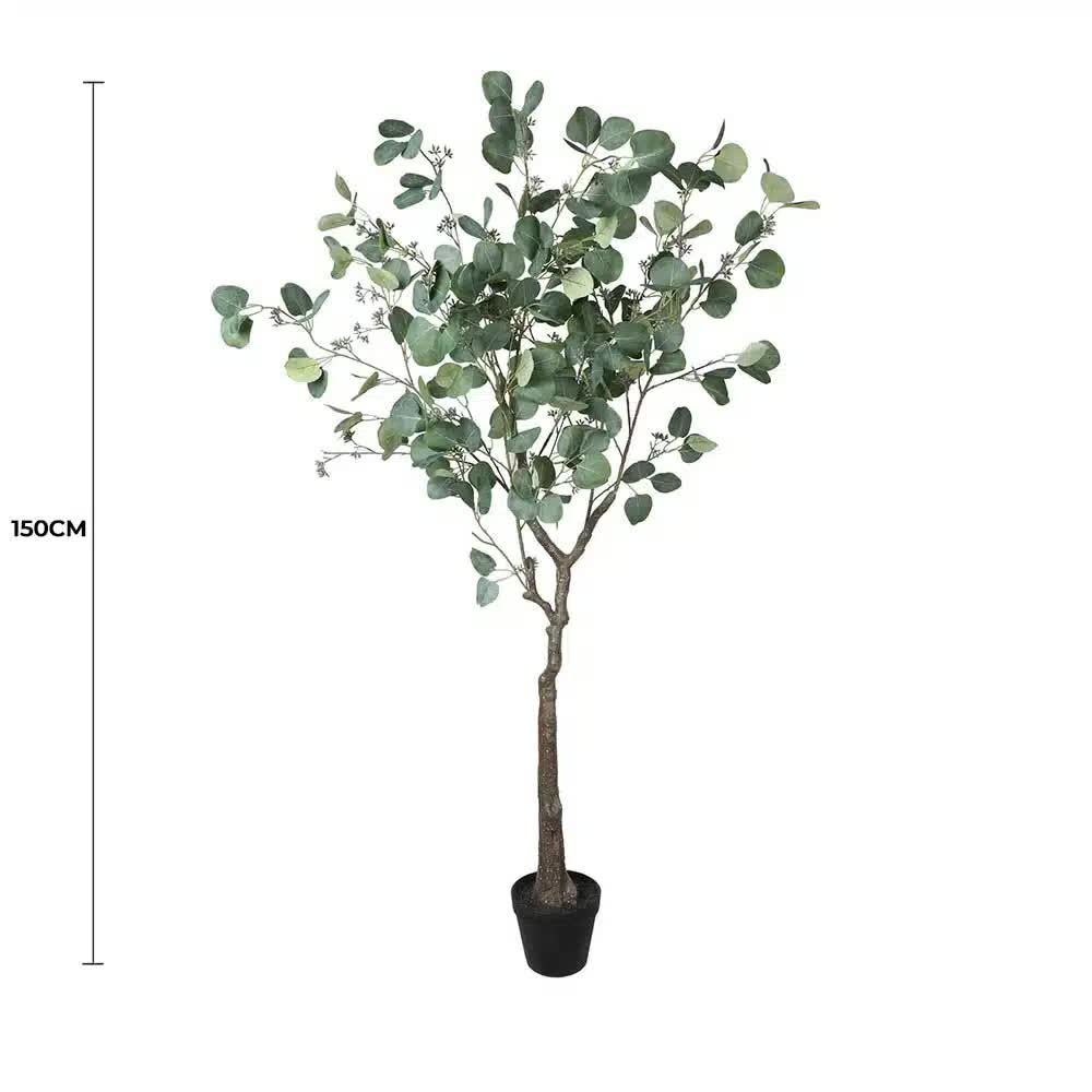 Artificial Eucalyptus Tree 150cm Red Box Polyanthemos - Grey Green - Home & Garden > Artificial Plants > Artificial Trees - Rivercity House & Home Co. (ABN 18 642 972 209) - Affordable Modern Furniture Australia