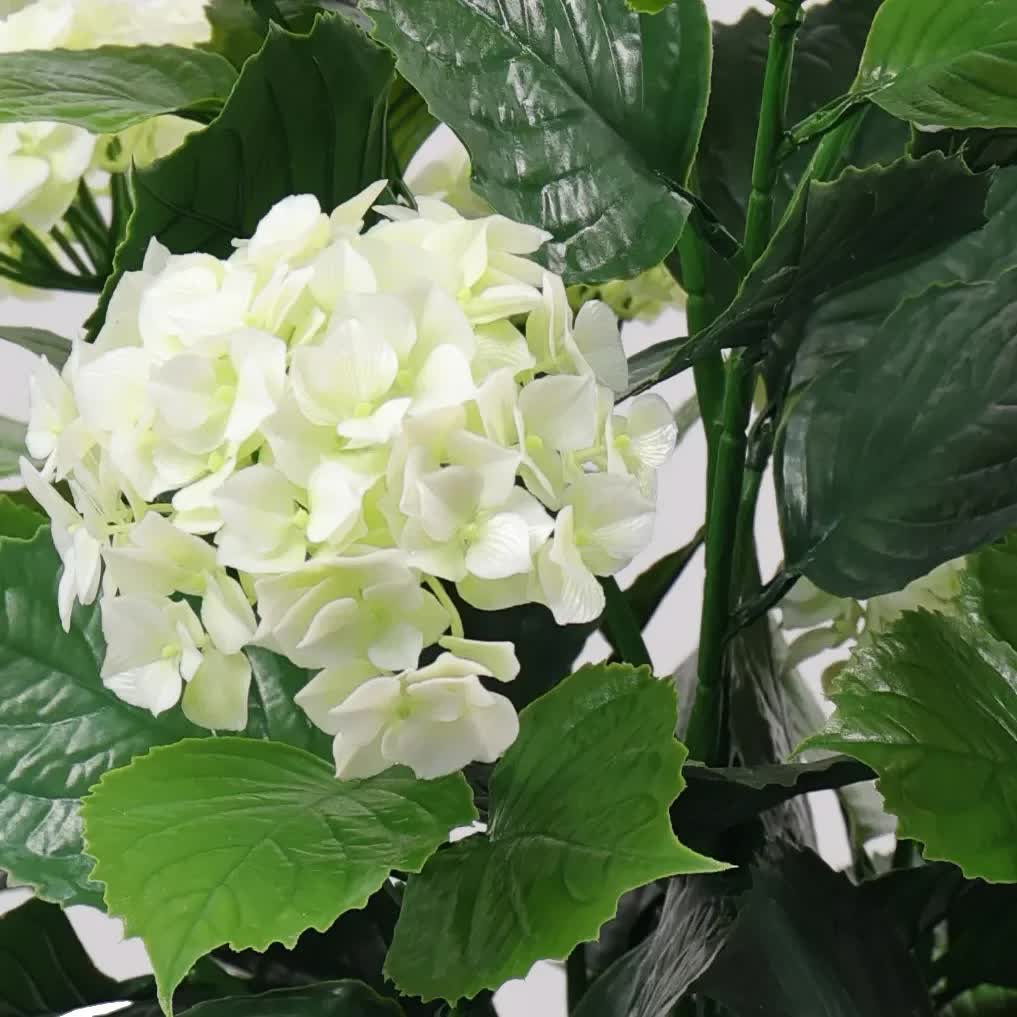 Artificial Flowering Hydrangea Tree 90cm UV Resistant - White - Home & Garden > Artificial Plants > Artificial Trees - Rivercity House & Home Co. (ABN 18 642 972 209) - Affordable Modern Furniture Australia