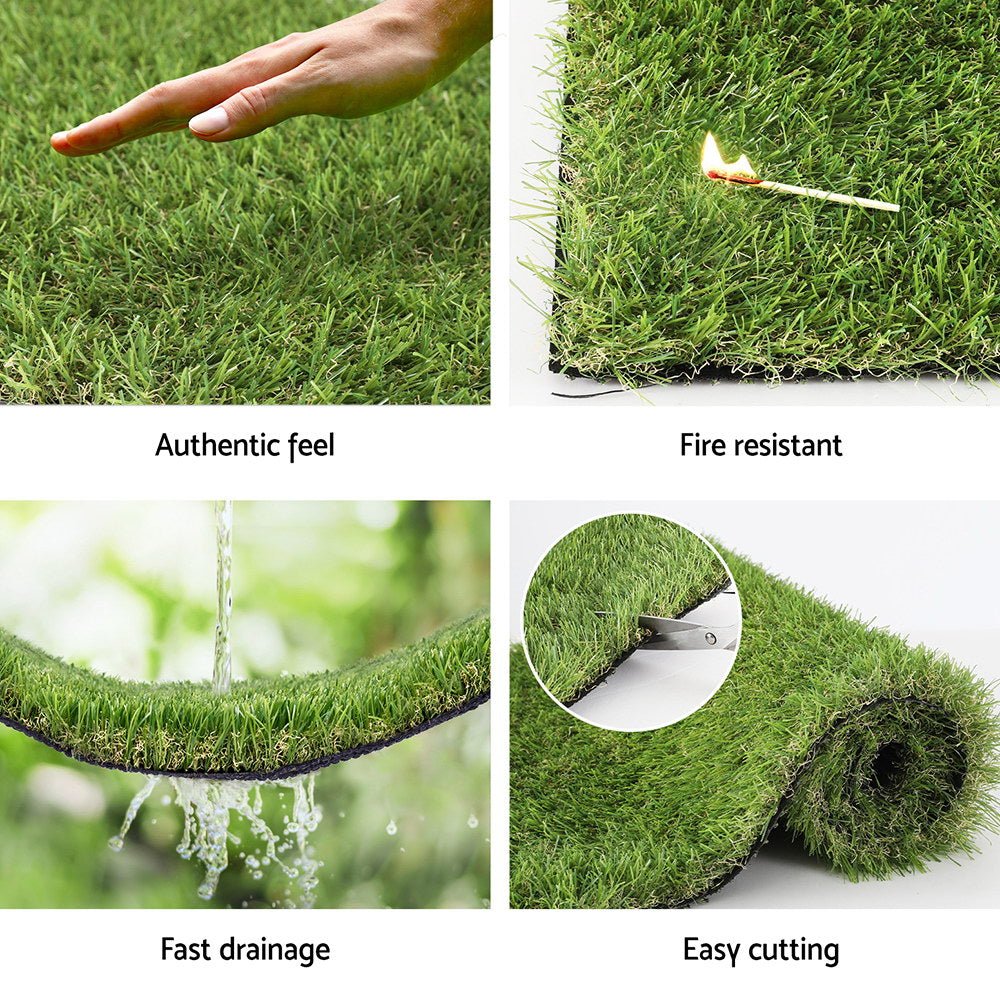 Artificial Grass 35mm 2mx5m Synthetic Fake Lawn Turf Plastic Plant 4 - coloured - Home & Garden > Artificial Plants - Rivercity House & Home Co. (ABN 18 642 972 209) - Affordable Modern Furniture Australia