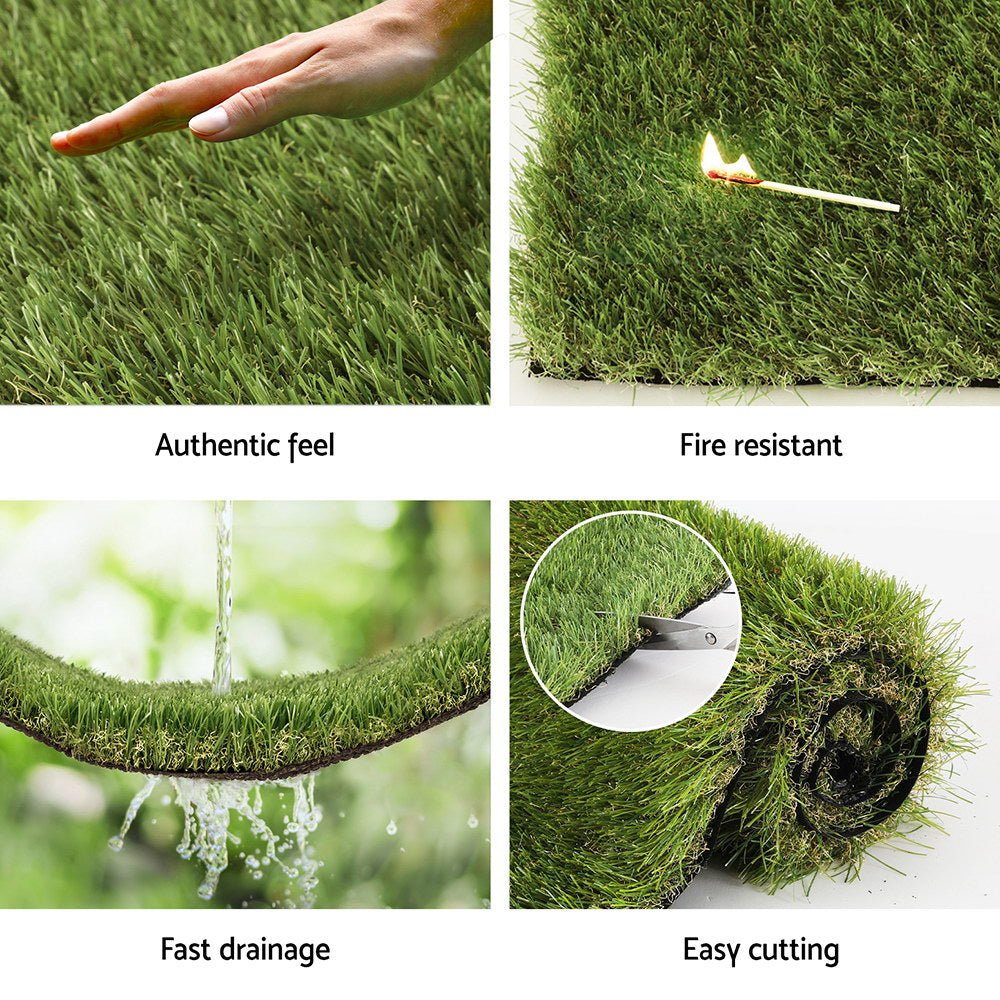 Artificial Grass 45mm 2mx5m Synthetic Fake Lawn Turf Plastic Plant 4 - coloured - Home & Garden > Artificial Plants - Rivercity House & Home Co. (ABN 18 642 972 209) - Affordable Modern Furniture Australia