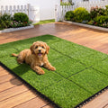 Artificial Grass Turf Tiles Interlocking Mat for Balcony and Pets 12 Pack