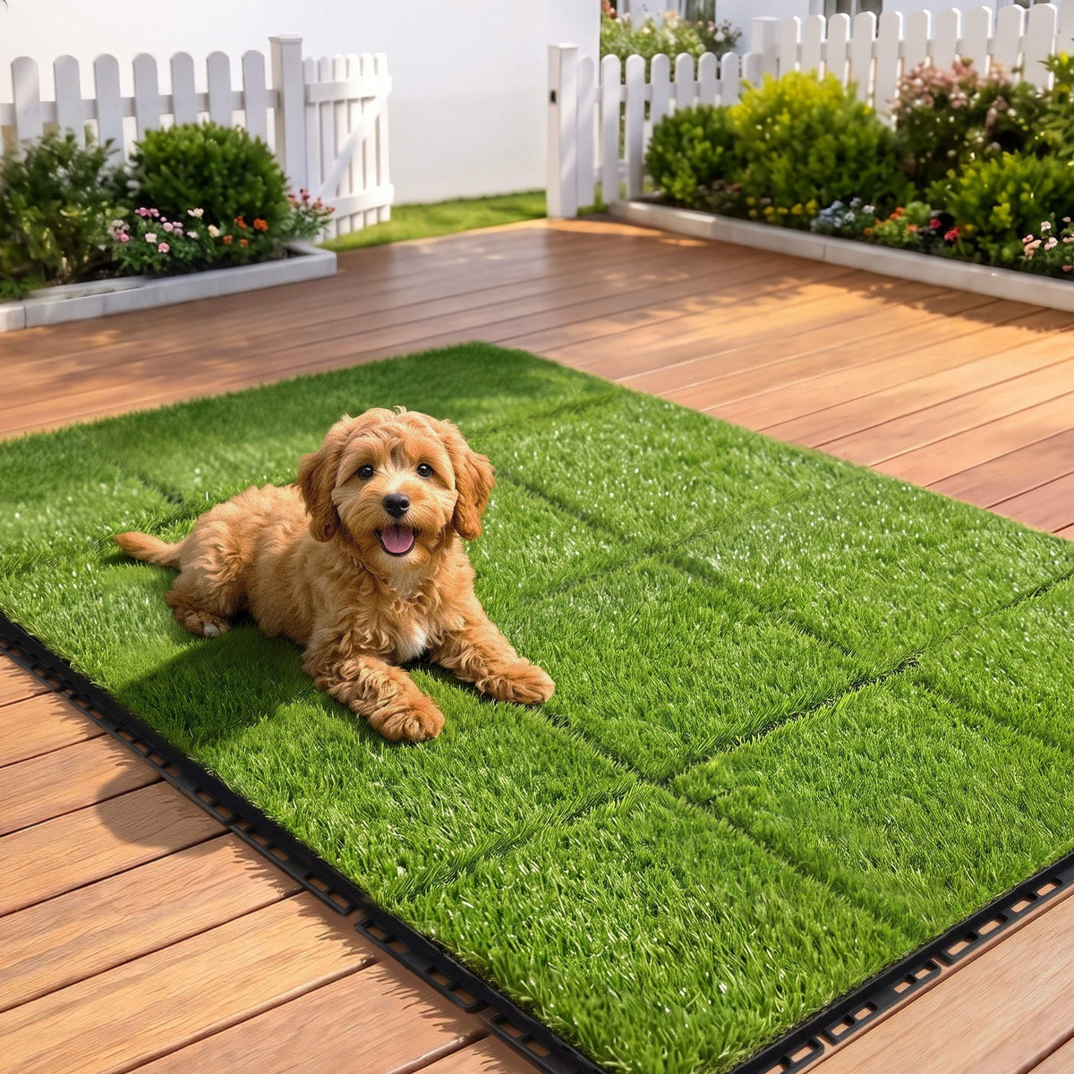 Artificial Grass Turf Tiles Interlocking Mat for Balcony and Pets 12 Pack - Home & Garden > Artificial Plants > Artificial Grass - Rivercity House & Home Co. (ABN 18 642 972 209) - Affordable Modern Furniture Australia