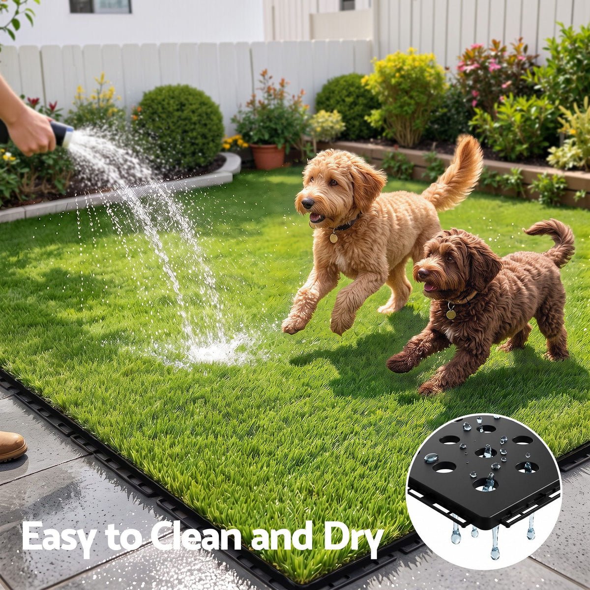 Artificial Grass Turf Tiles Interlocking Mat for Balcony and Pets 12 Pack - Home & Garden > Artificial Plants > Artificial Grass - Rivercity House & Home Co. (ABN 18 642 972 209) - Affordable Modern Furniture Australia