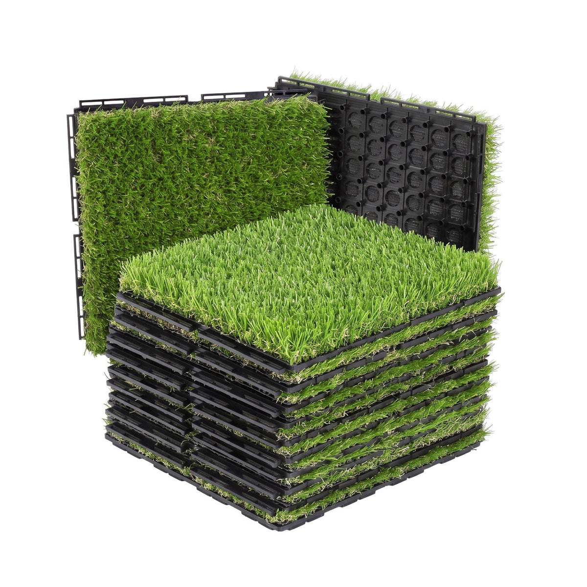 Artificial Grass Turf Tiles Interlocking Mat for Balcony and Pets 12 Pack - Home & Garden > Artificial Plants > Artificial Grass - Rivercity House & Home Co. (ABN 18 642 972 209) - Affordable Modern Furniture Australia