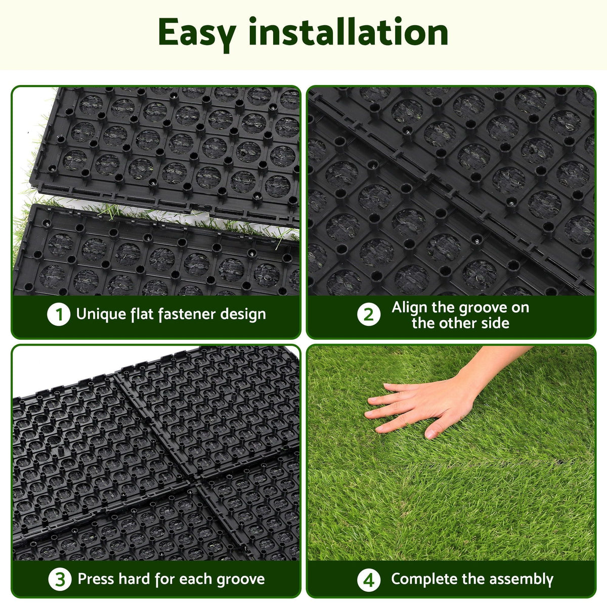 Artificial Grass Turf Tiles Interlocking Mat for Balcony and Pets 9 Pack - Home & Garden > Artificial Plants > Artificial Grass - Rivercity House & Home Co. (ABN 18 642 972 209) - Affordable Modern Furniture Australia