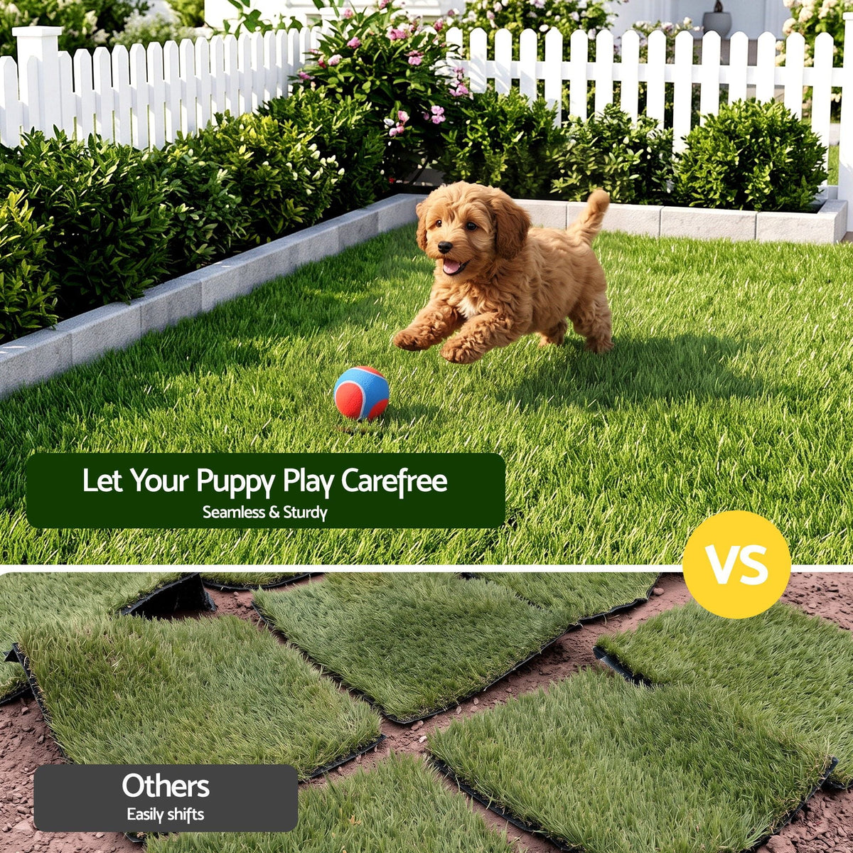 Artificial Grass Turf Tiles Interlocking Mat for Balcony and Pets 9 Pack - Home & Garden > Artificial Plants > Artificial Grass - Rivercity House & Home Co. (ABN 18 642 972 209) - Affordable Modern Furniture Australia
