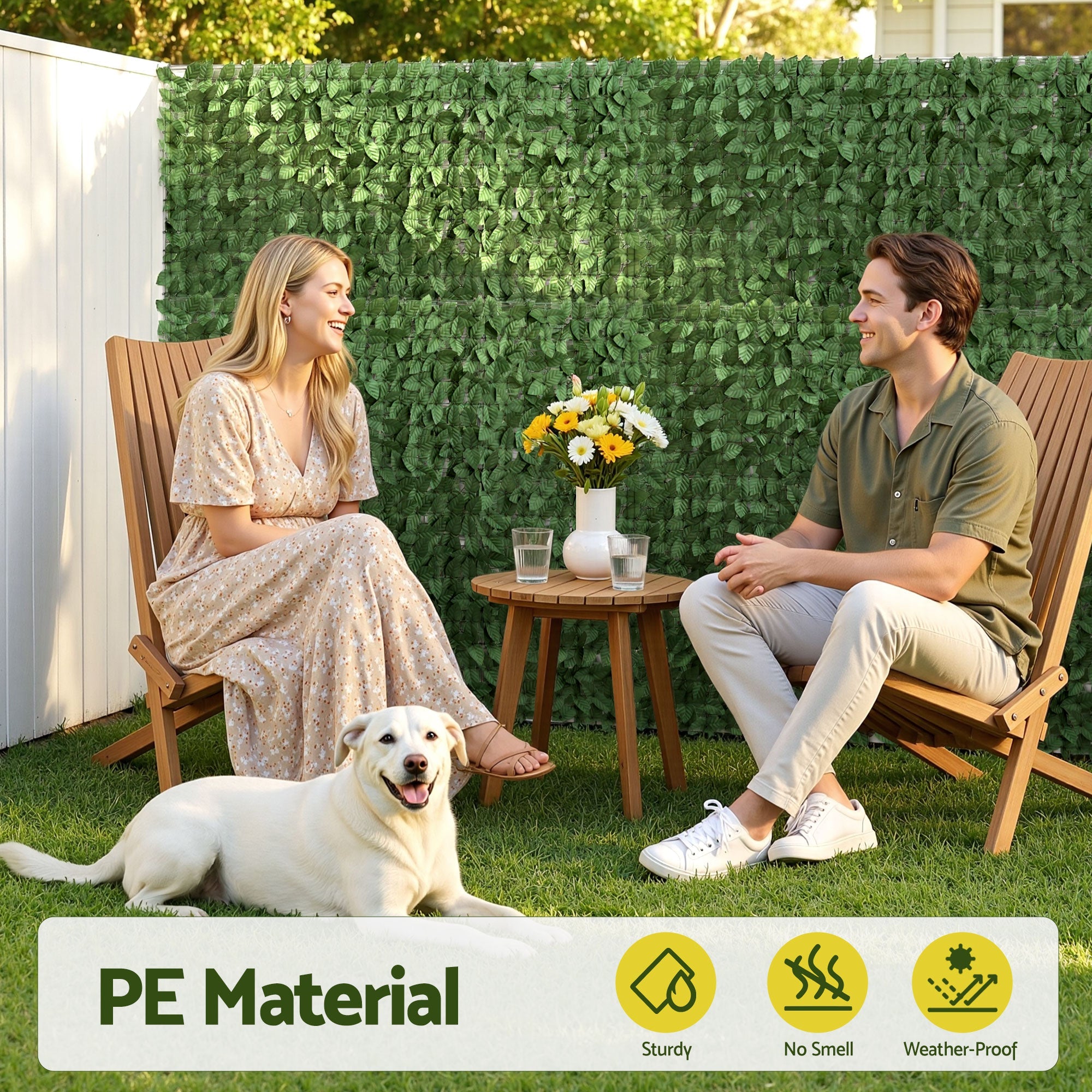 Artificial Ivy Privacy Fence Screen 100x600cm Interlocking Panels for Balcony Patio Garden - Green - Home & Garden > Artificial Plants > Artificial Wall Plants - Rivercity House & Home Co. (ABN 18 642 972 209) - Affordable Modern Furniture Australia
