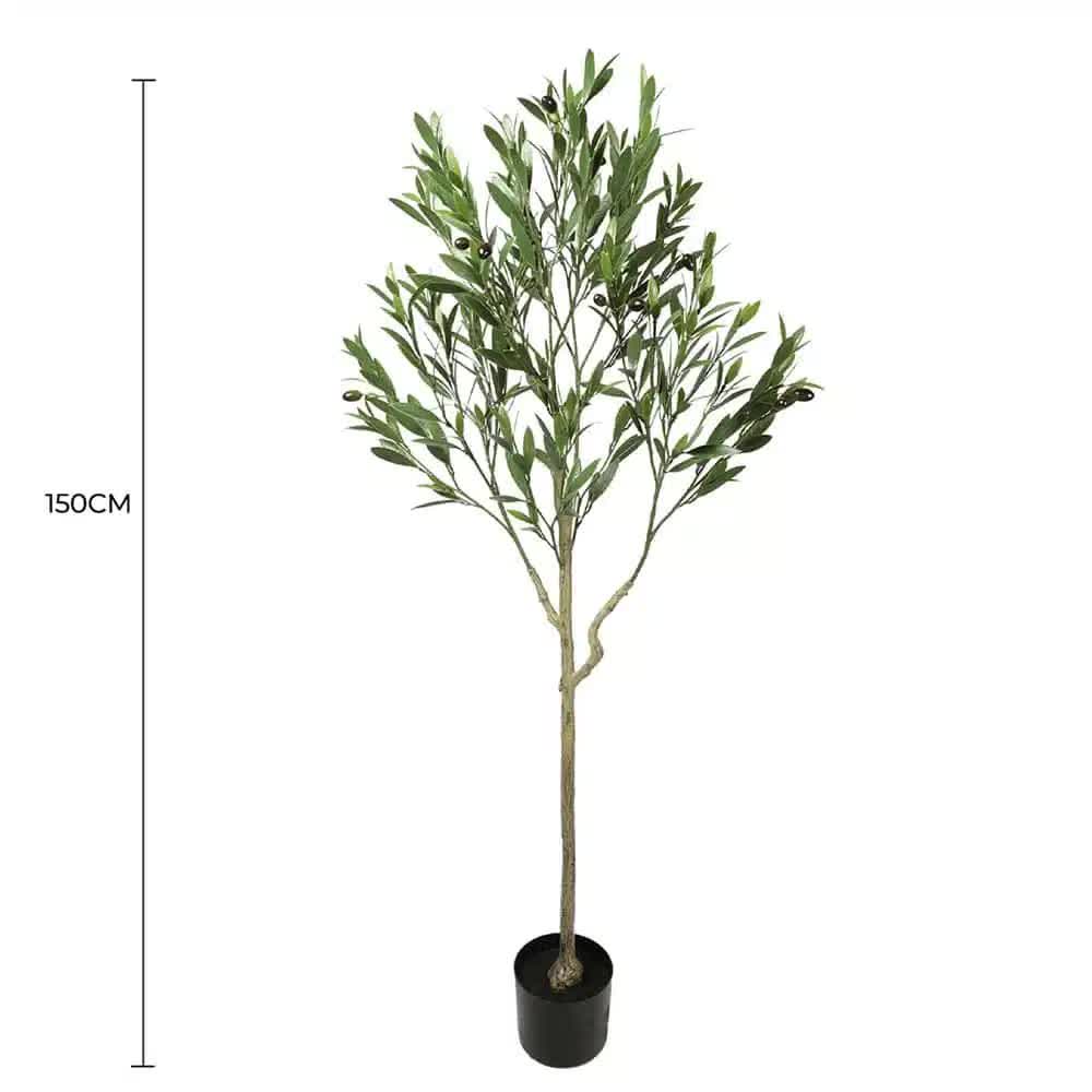 Artificial Olive Tree 150cm UV Resistant - Green - Home & Garden > Artificial Plants > Artificial Trees - Rivercity House & Home Co. (ABN 18 642 972 209) - Affordable Modern Furniture Australia